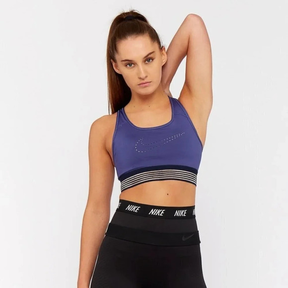 Women's Nike Pro Classic GRX Sports bra blue size M - Picture 1 of 6